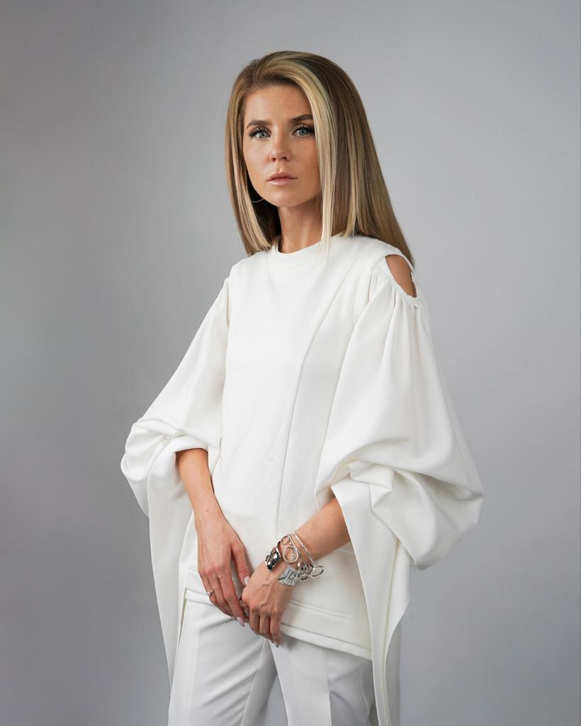 Свитшот с отстегивающимися рукавами (белый)