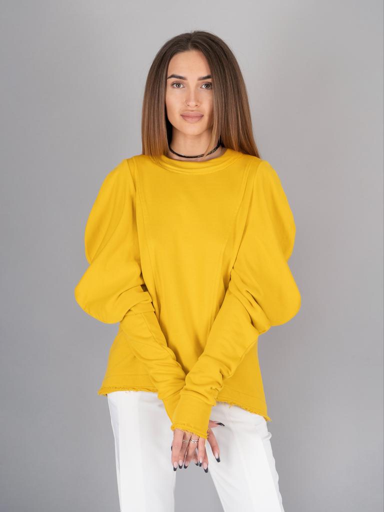 Свитшот с рукавом "Жаго" (горчичный)