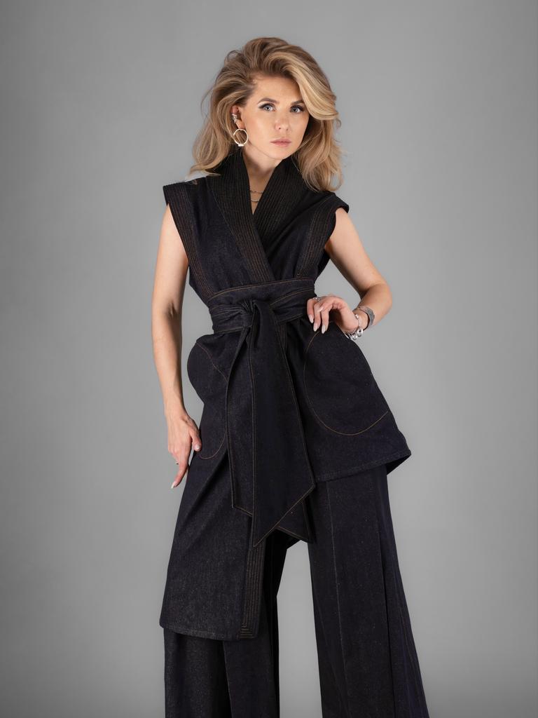 Жилетка-кимоно (графитовый)