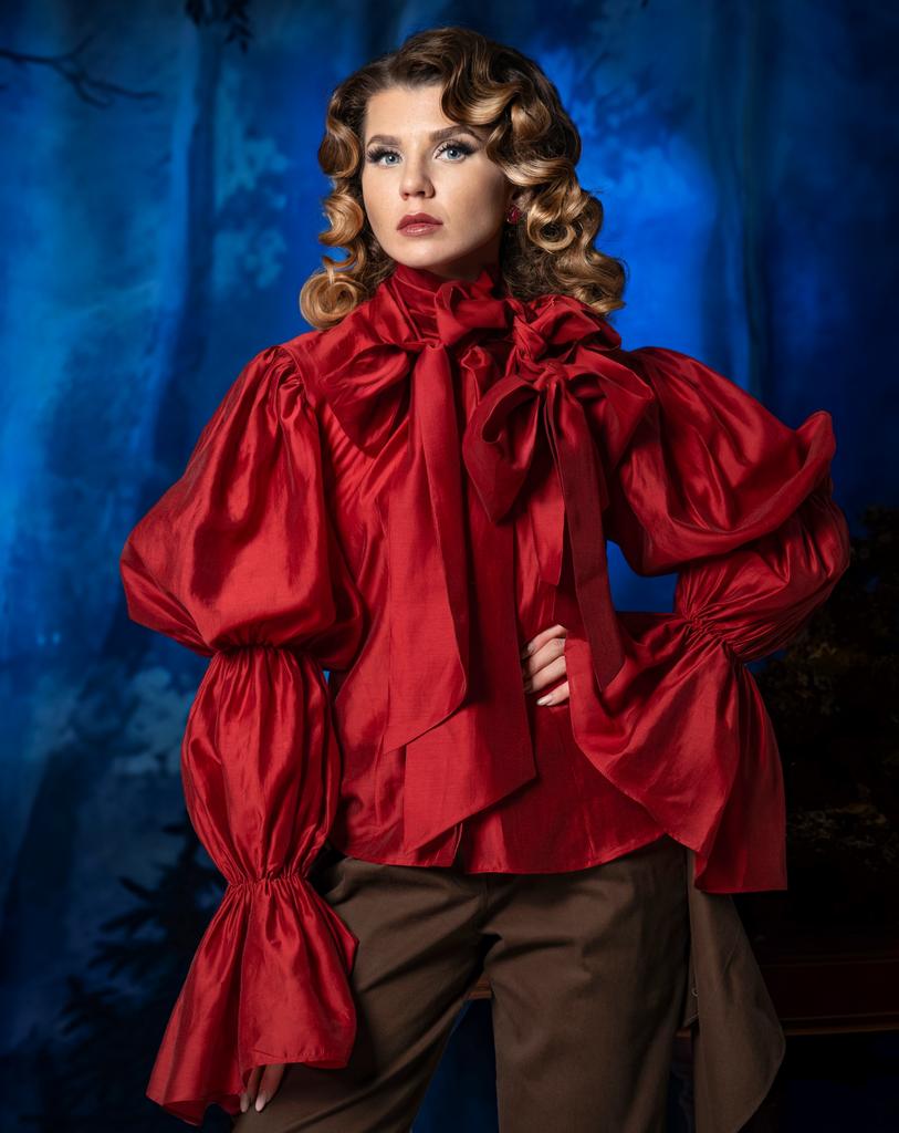 Блуза аскот (красный)