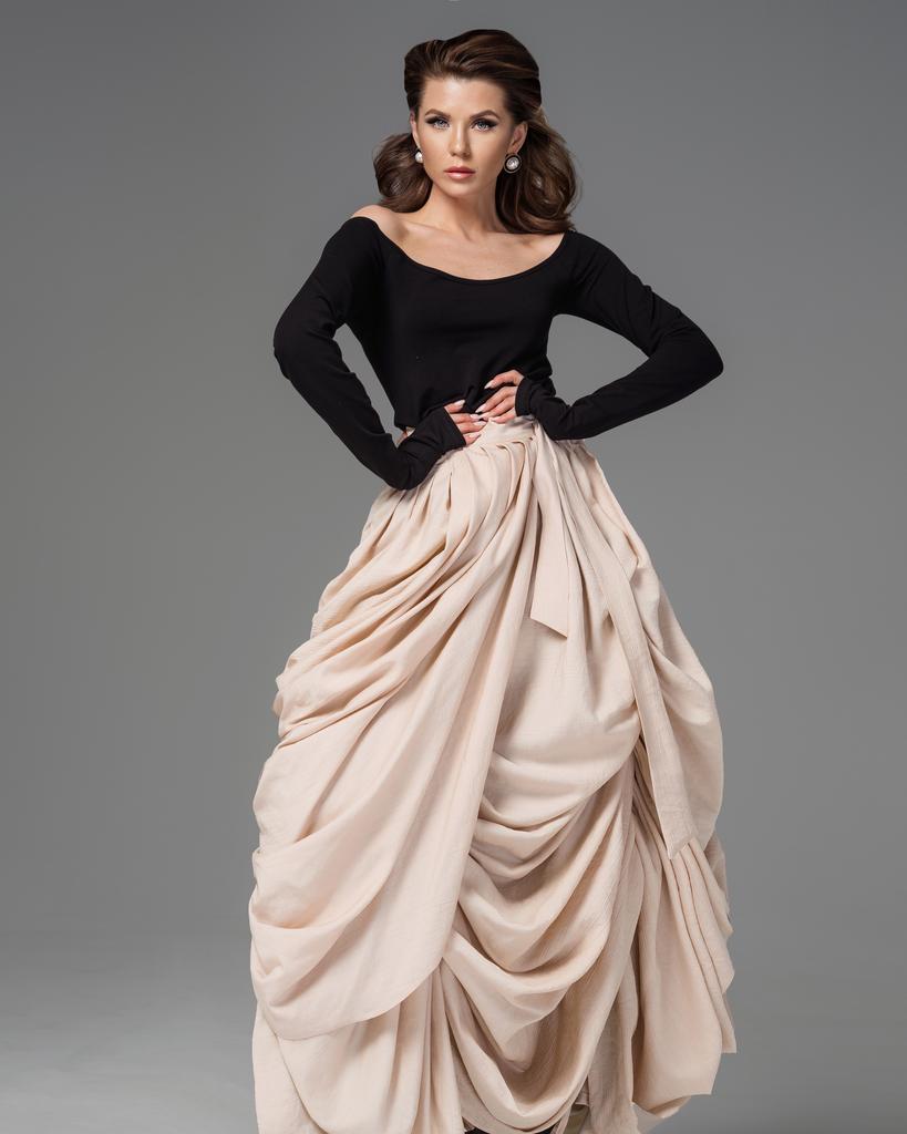 Юбка на запах Castle (бежевый)