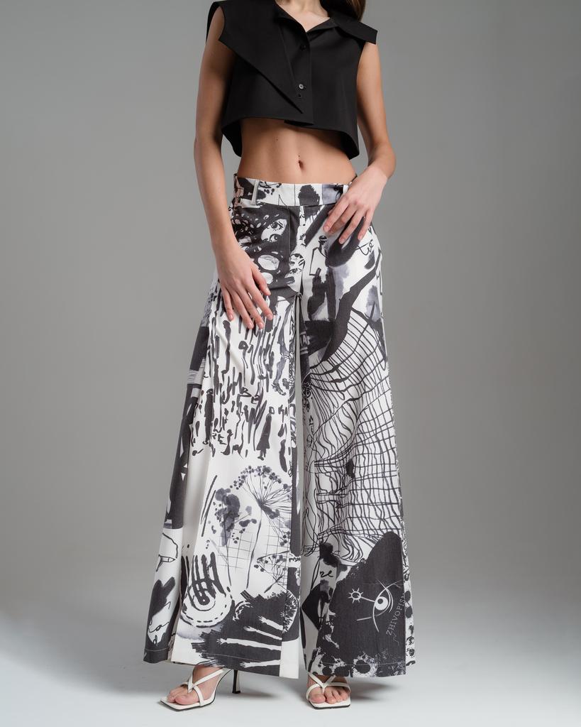 Брюки-палаццо Samo (принт)