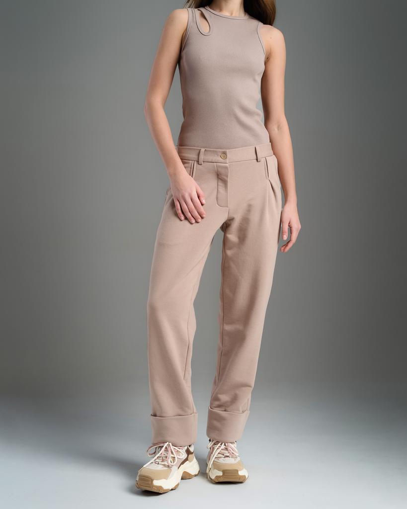 Брюки-бананы Base  (пудровый)