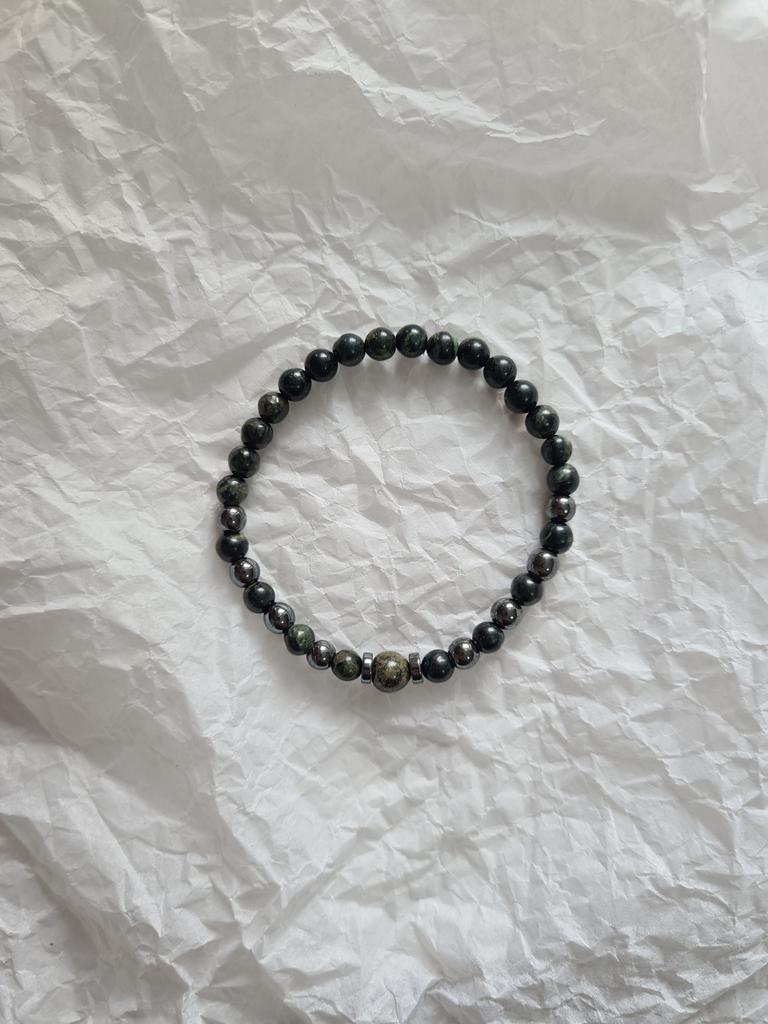 Мужской браслет #2 яшма и гематит