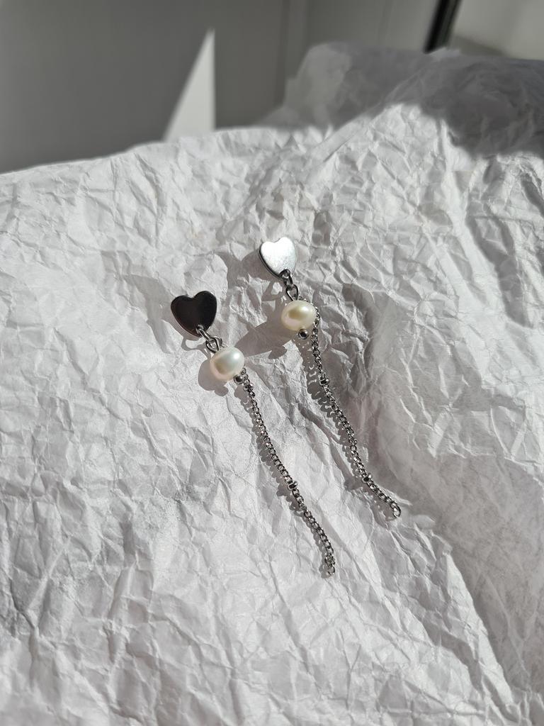 Серьги Heart sil.