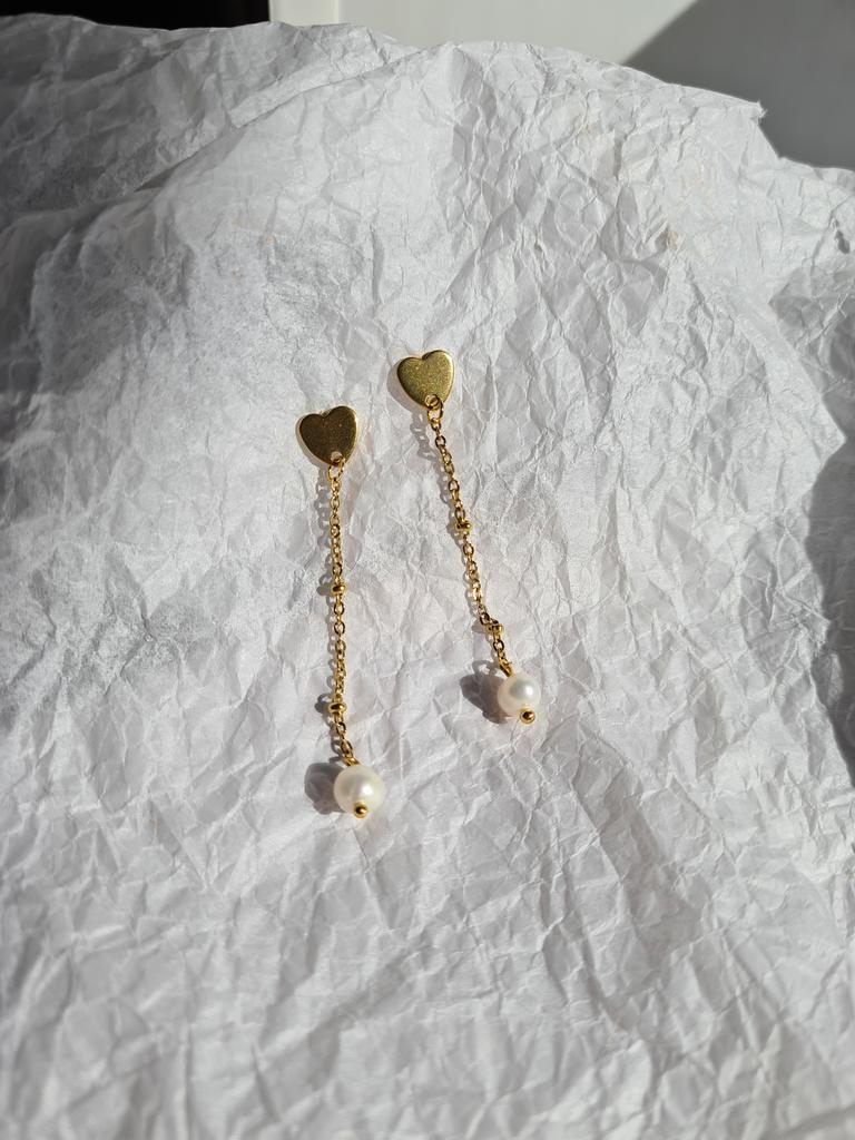 Серьги Heart gold