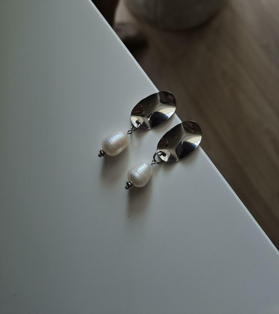 Серьги с натуральным жемчугом #3 Wave