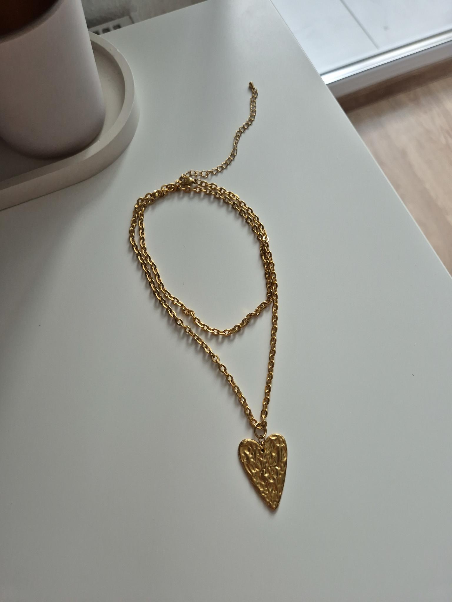 Цепочка с сердцем L'amour gold