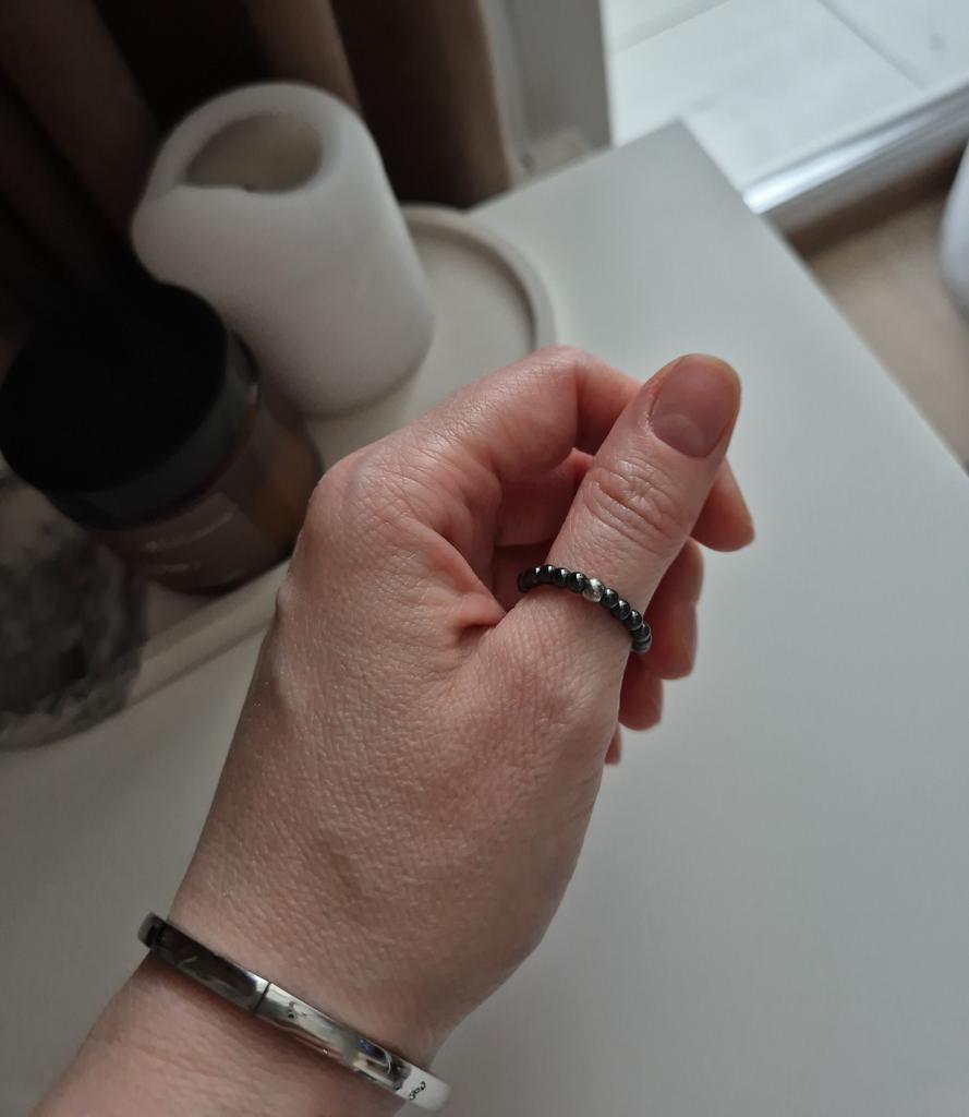 Кольцо Hematite gray #4 base