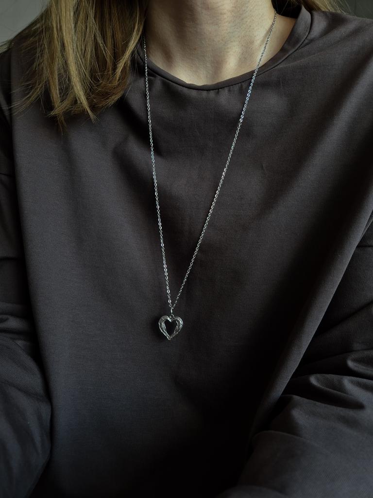 Длинная цепочка со съемным сердцем