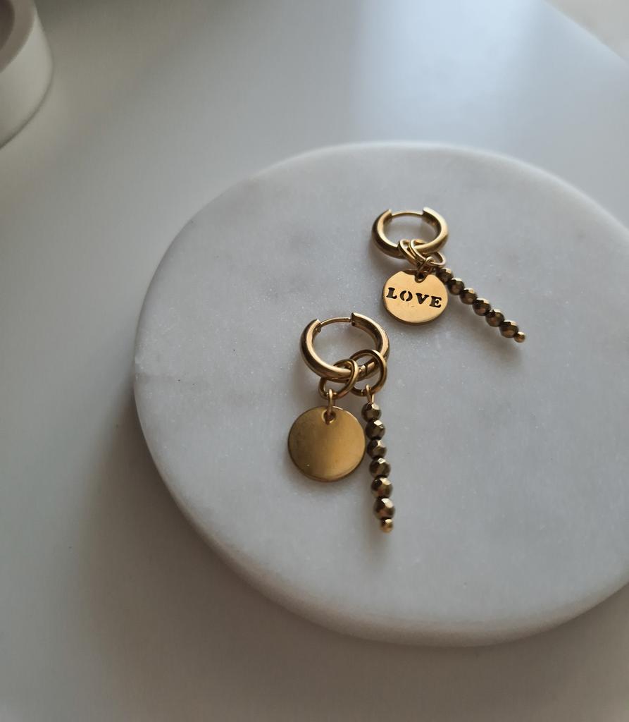 Серьги со съёмными подвесками mix #60