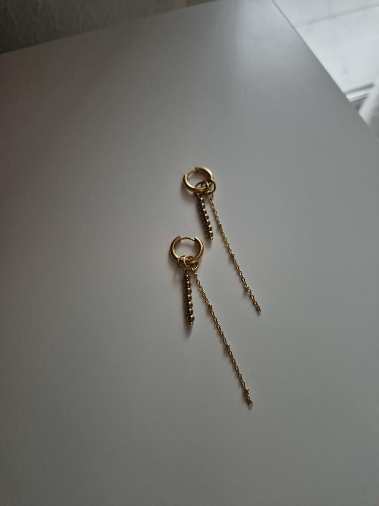 Серьги Hematite mix #68 золото