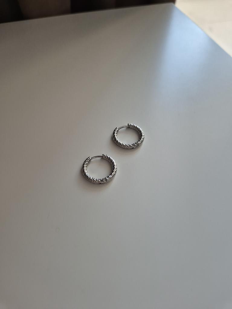 Серьги текстурные круглые