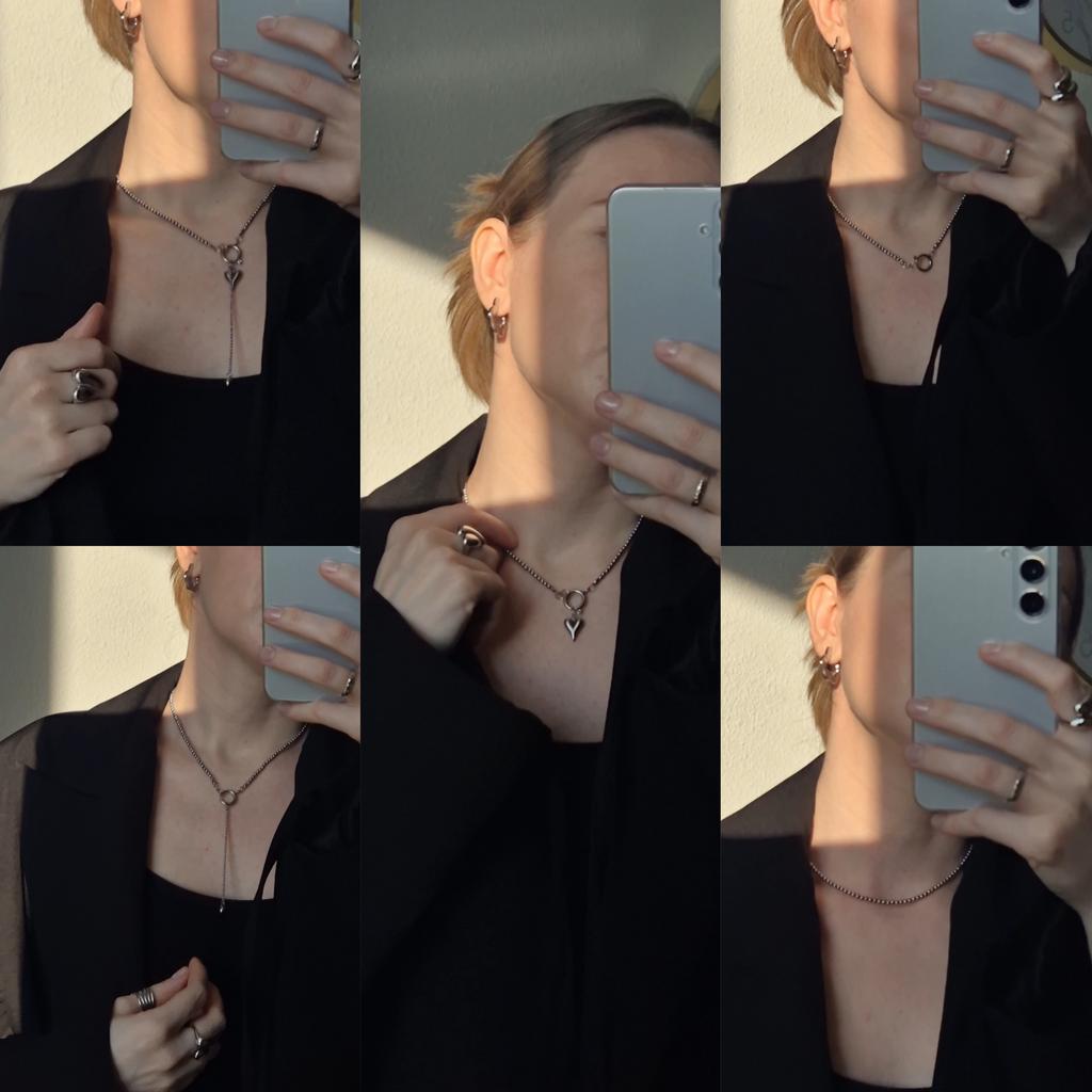 Колье-чокер Hematite со съемными подвесками