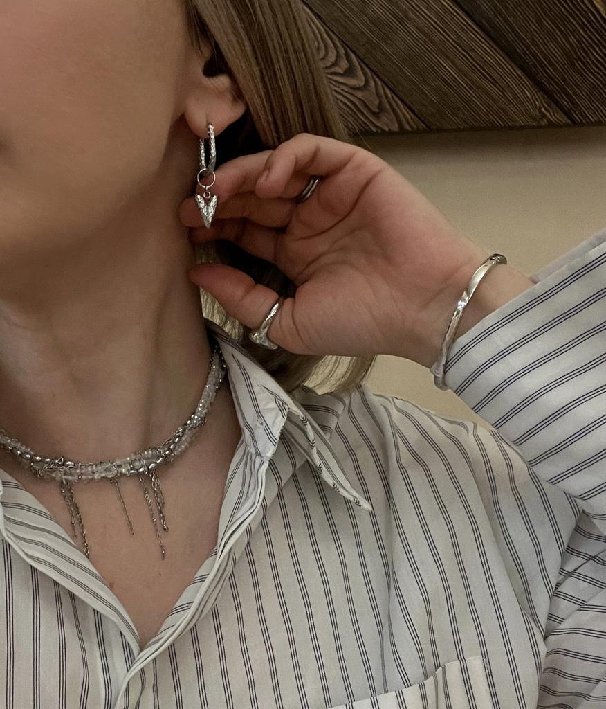 Серьги со съёмными подвесками mix #79