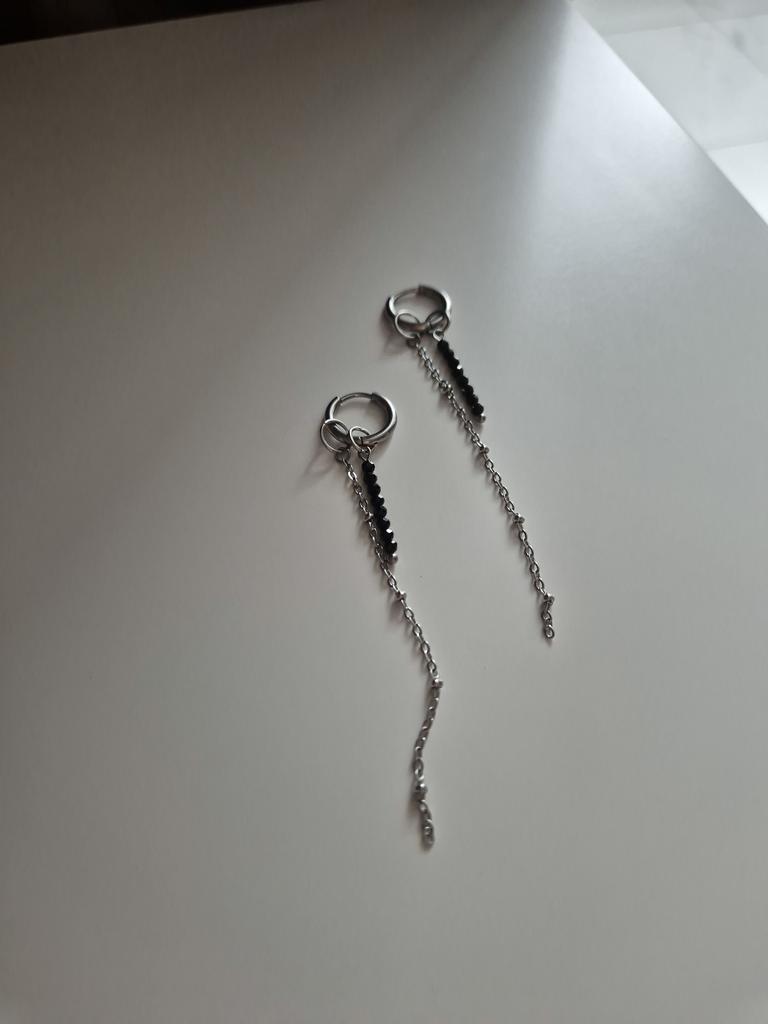 Серьги со съёмными подвесками Black mix #80