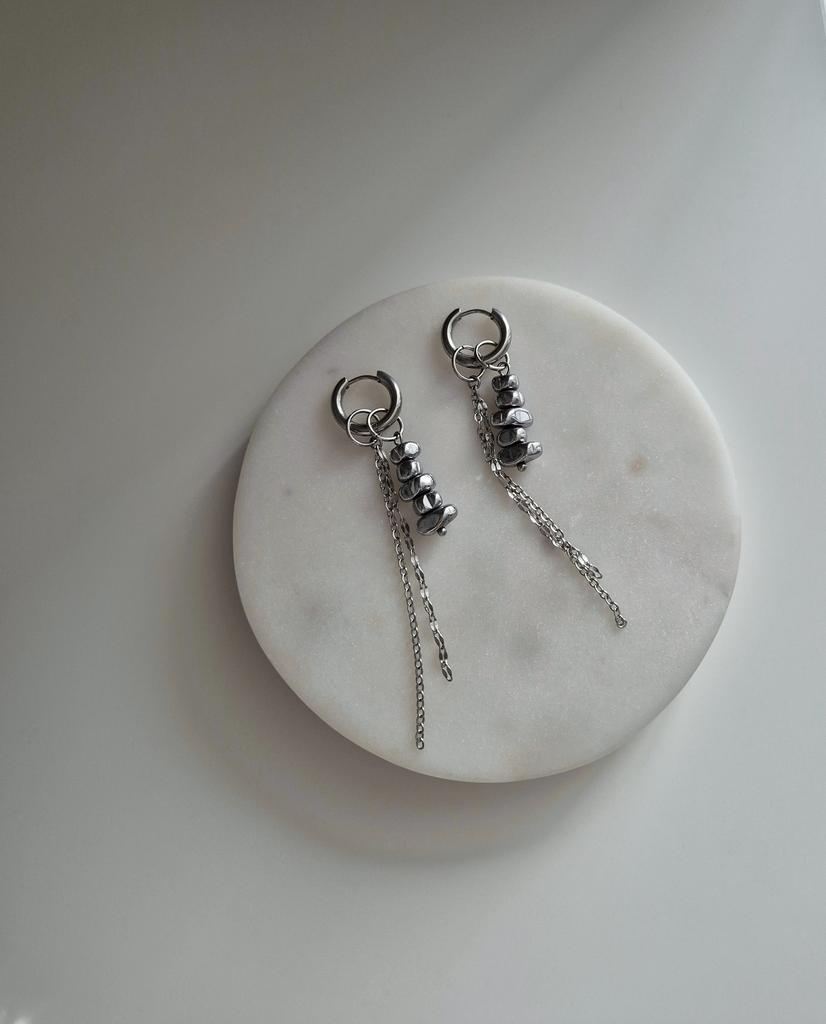 Серьги-трансформеры Hematite Shade #5