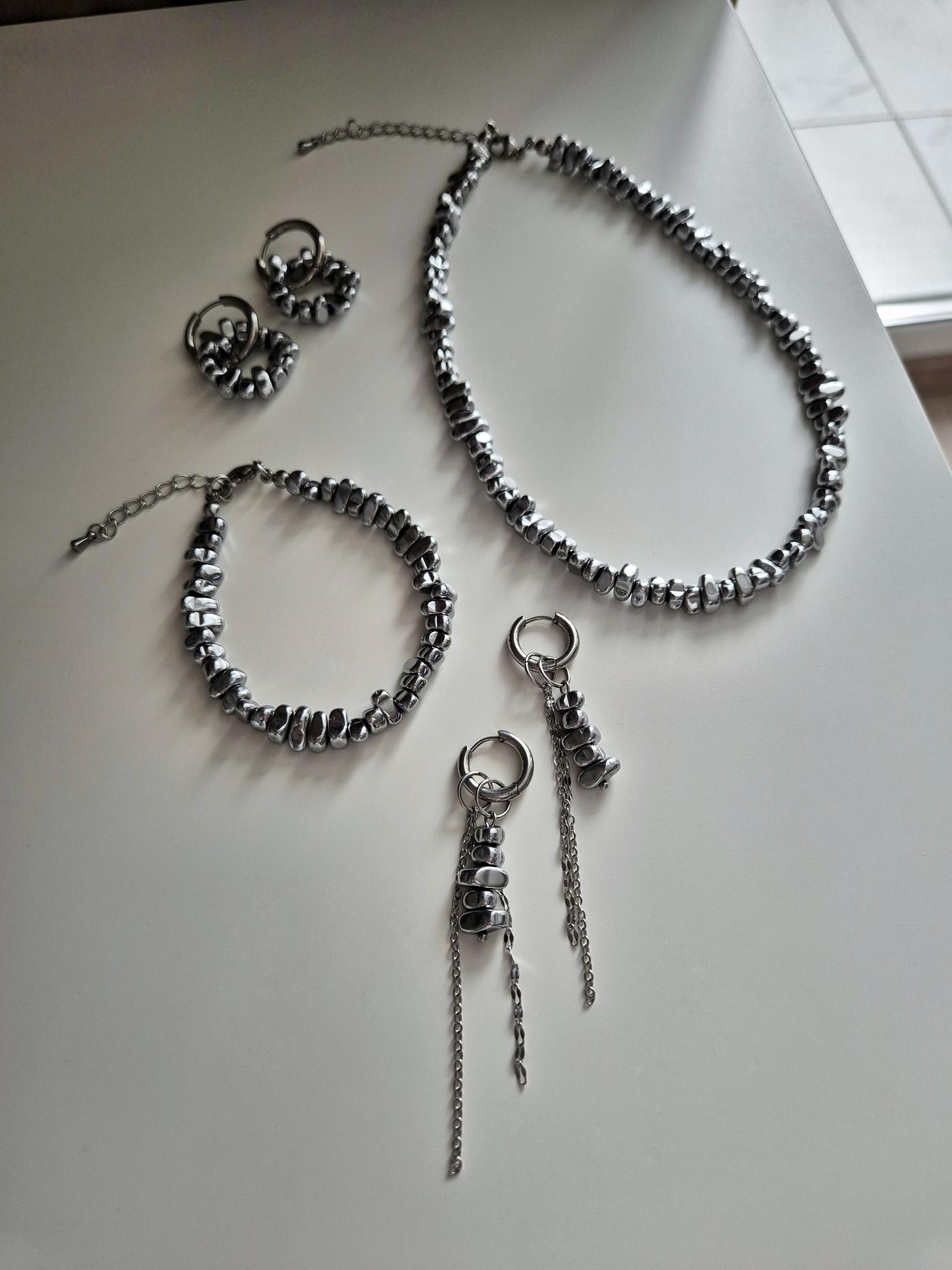 Серьги-трансформеры Hematite Shade #5