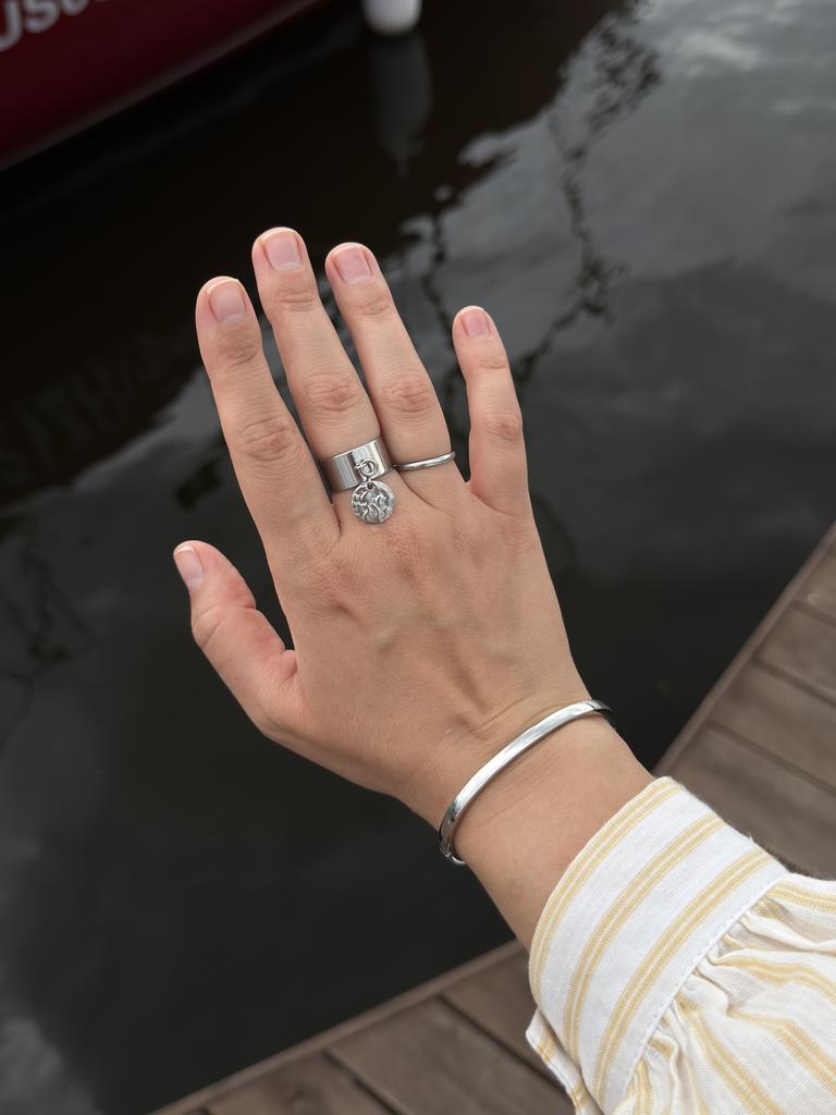 Кольцо Steel #3 с монеткой