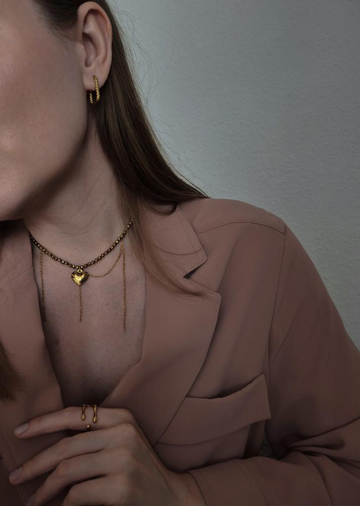 Чокер Hematite shine с цепочками