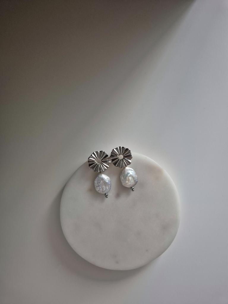 Серьги с натуральным барочным жемчугом Baroque