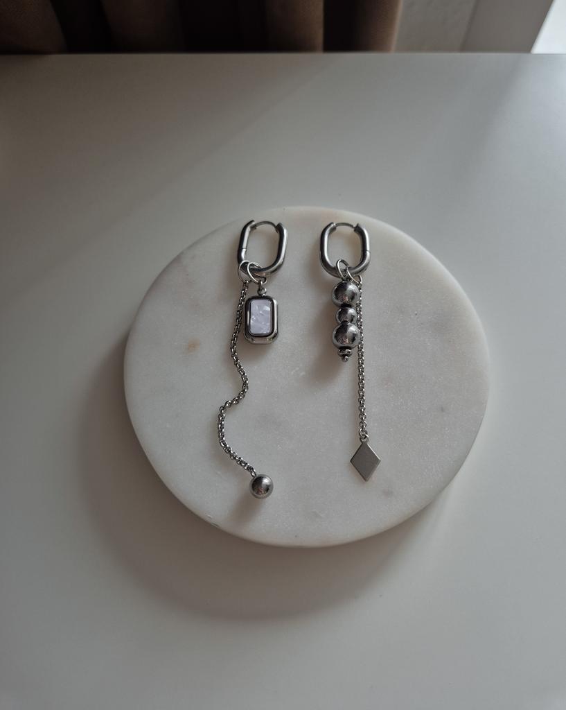 Серьги с цепочками Hematite