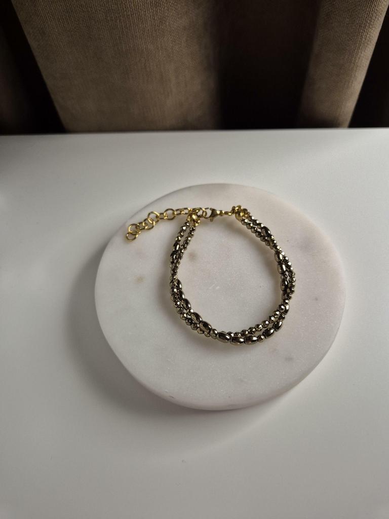 Двойной браслет Laccio bronze