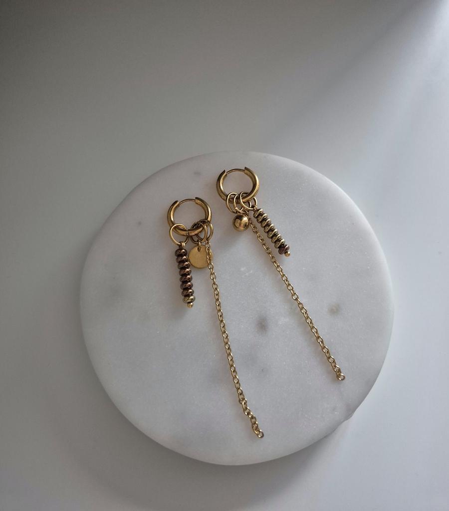 Серьги со съемными подвесками Chocolate