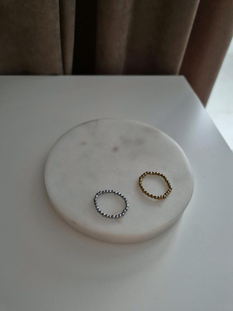 Кольцо Hematite shine micro
