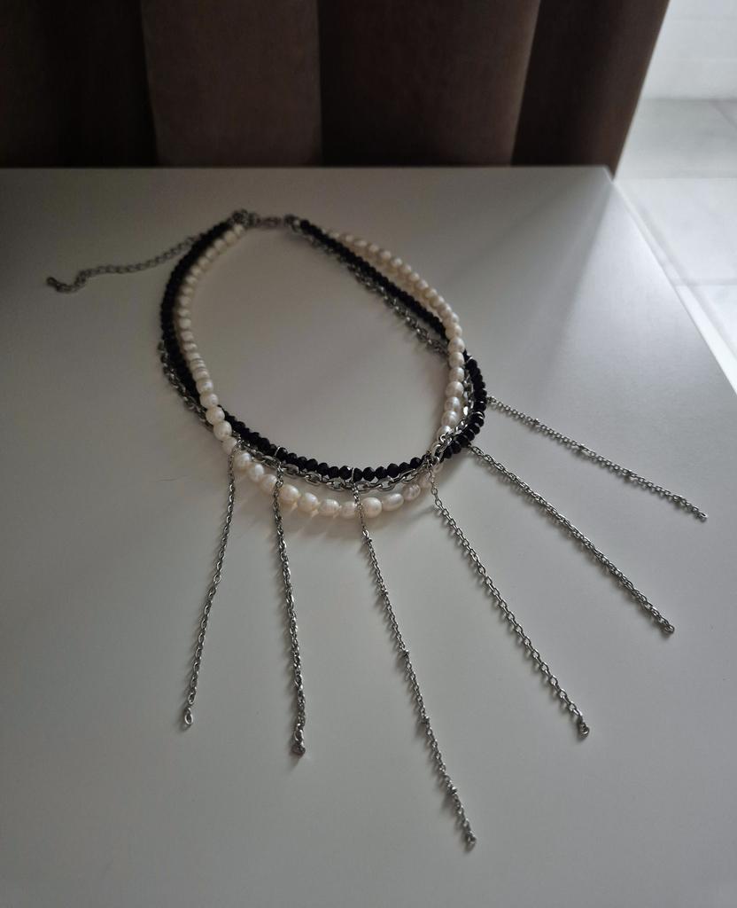 Колье многослойное с цепочками Grunge #9