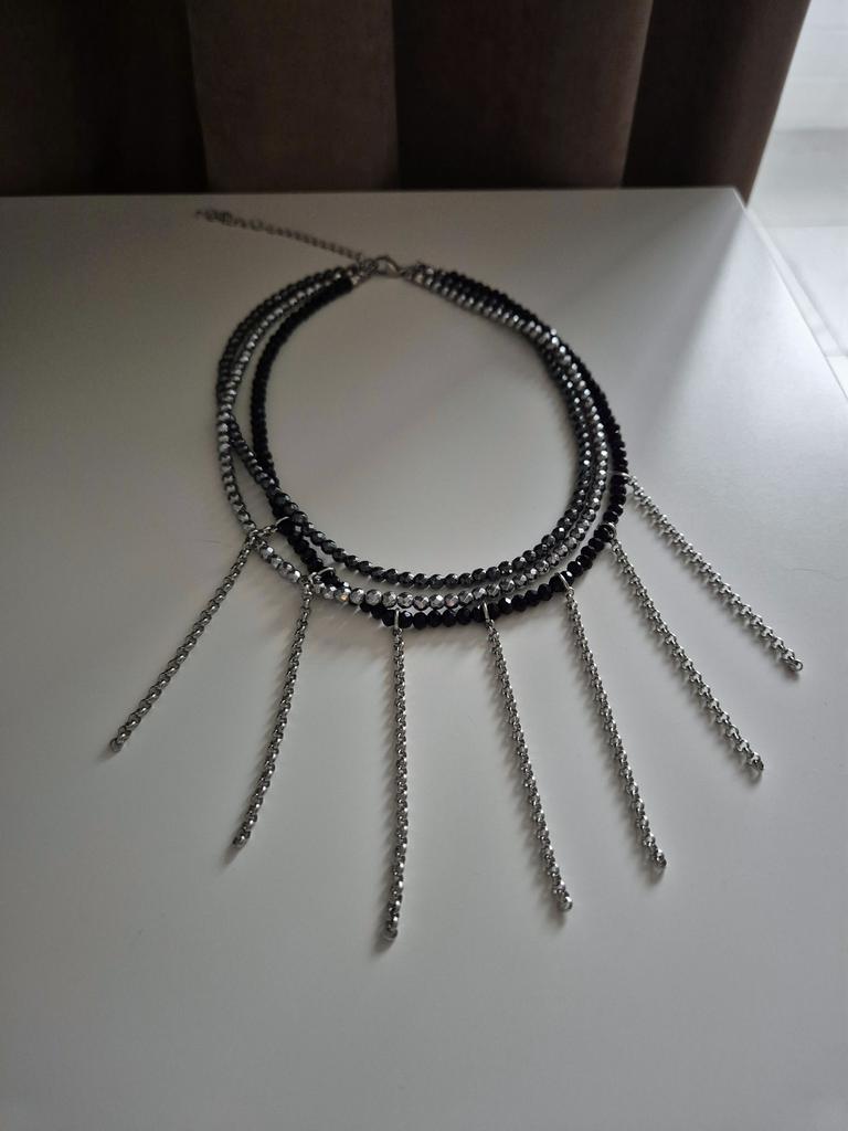 Колье многослойное с цепочками Grunge #10