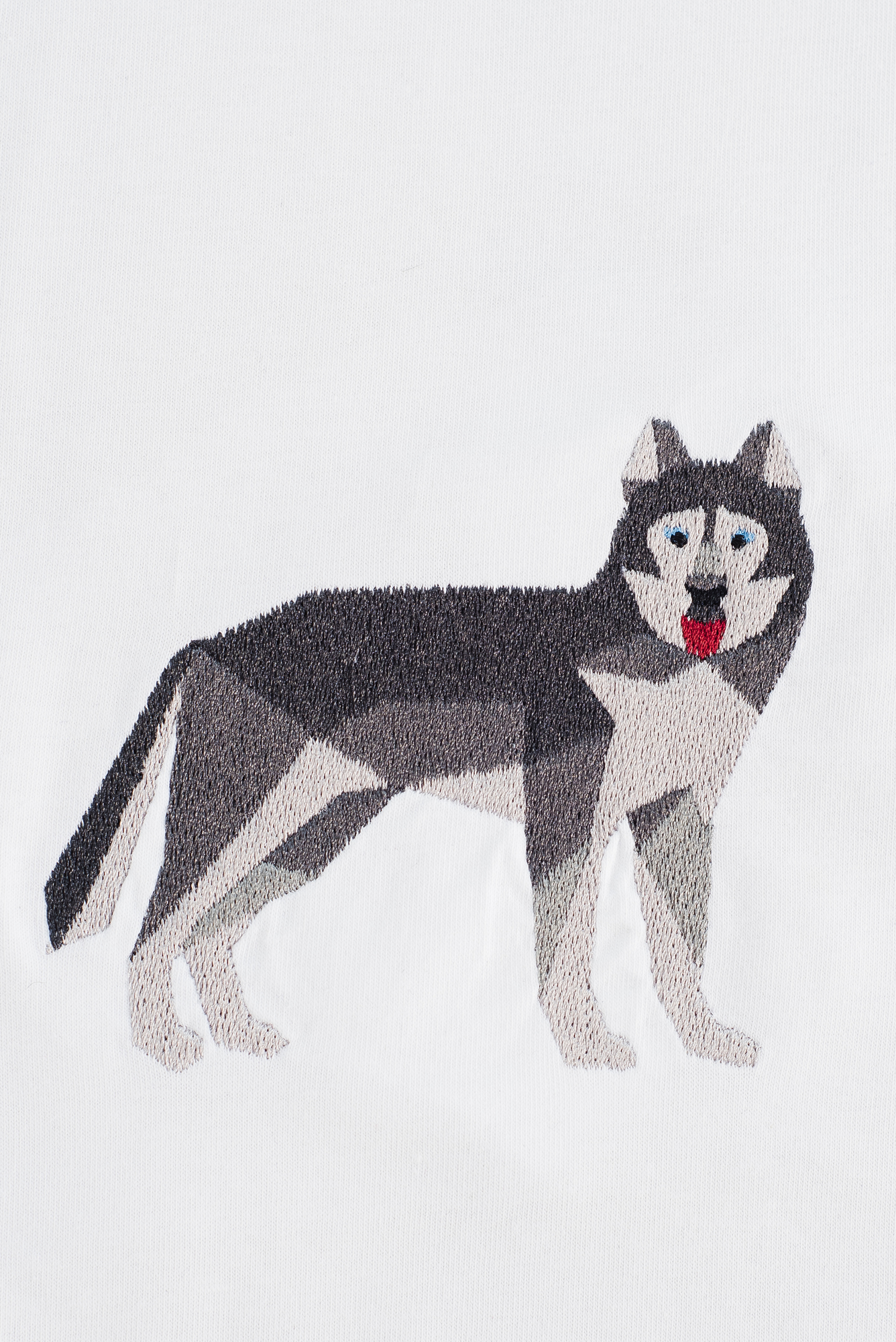 Husky white T-shirt