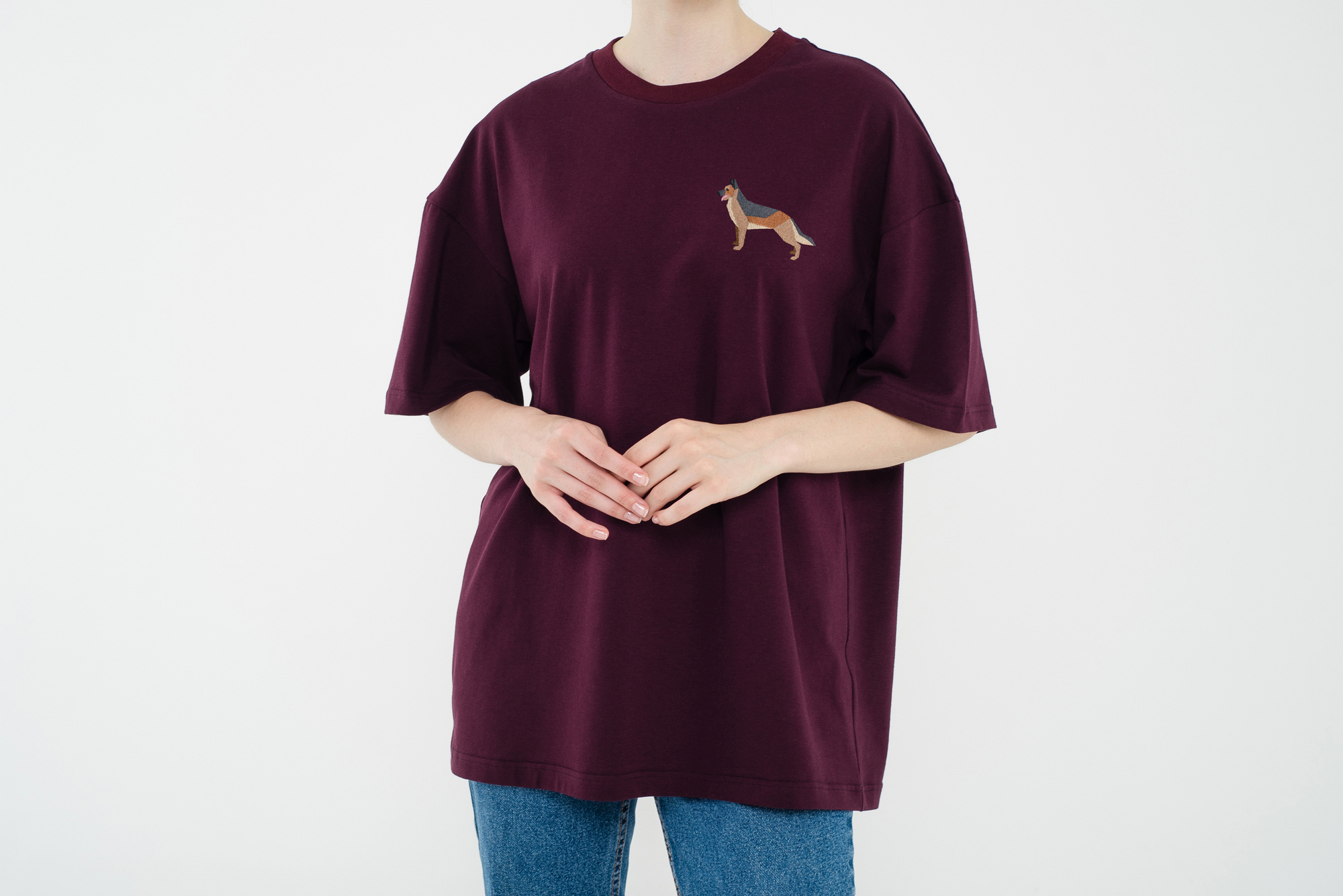 German shepard maroon T-shirt