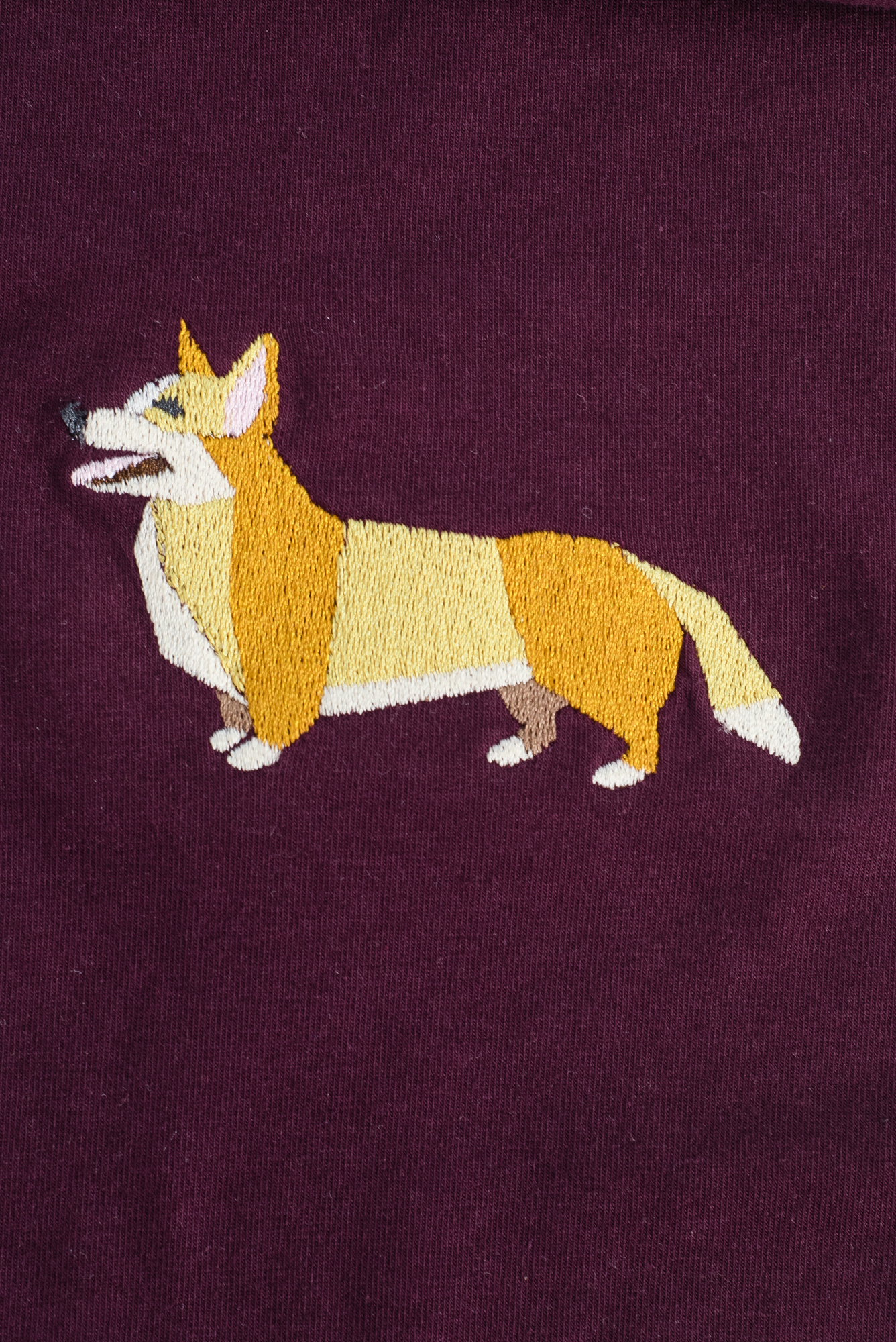 Corgi maroon T-shirt