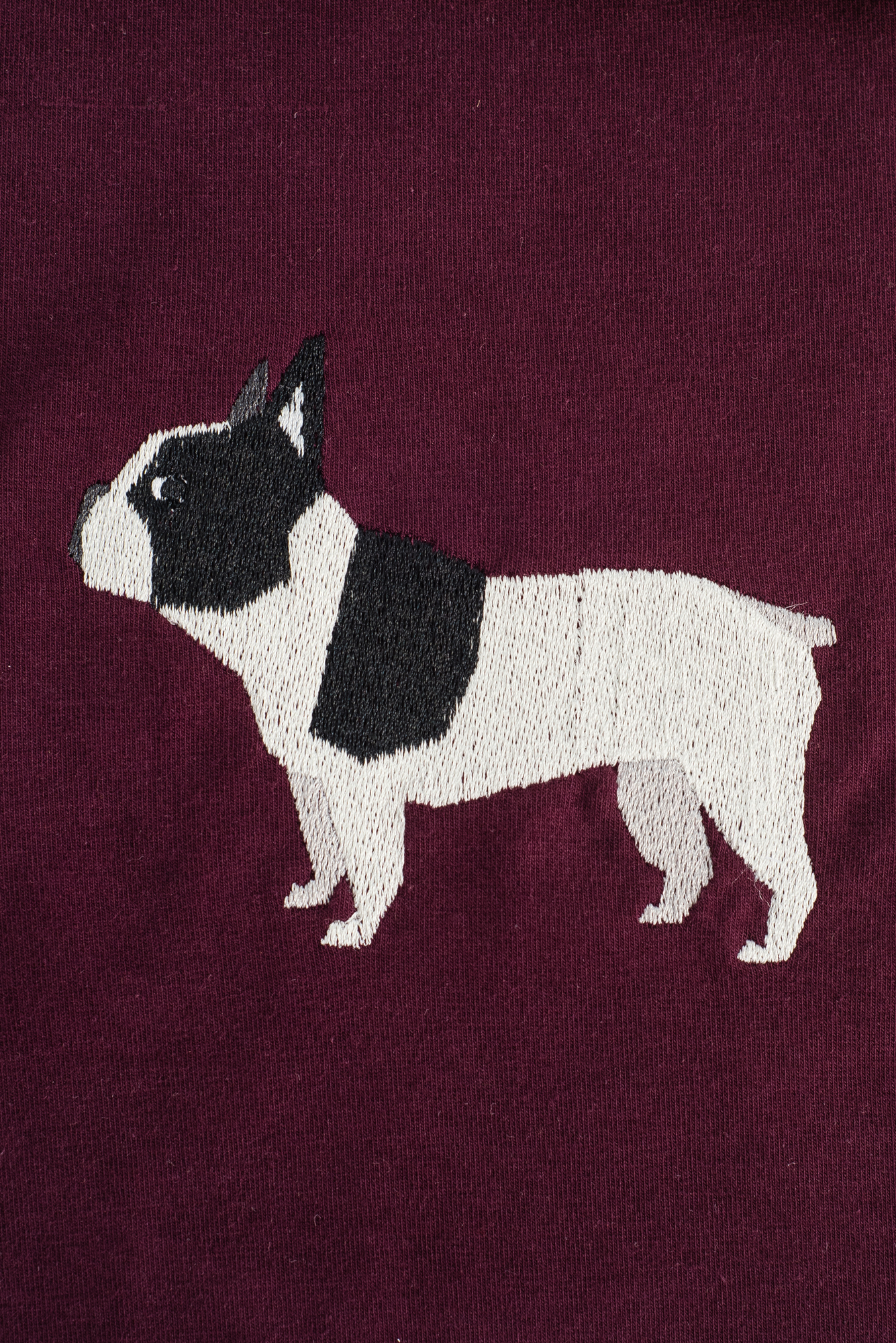 French bulldog maroon T-shirt