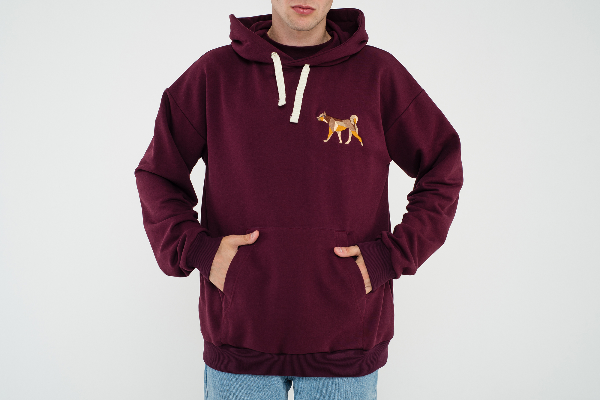 Pooch maroon hoodie