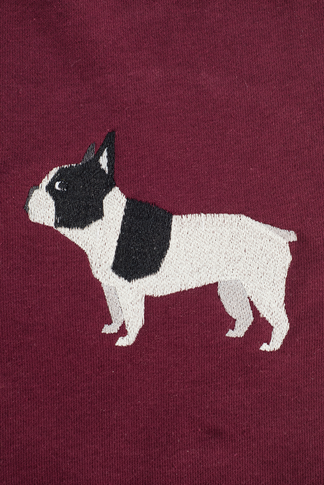 French bulldog maroon hoodie