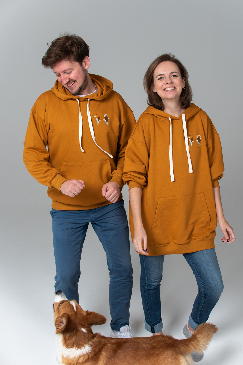 Akita/Shiba Inu sienna hoodie