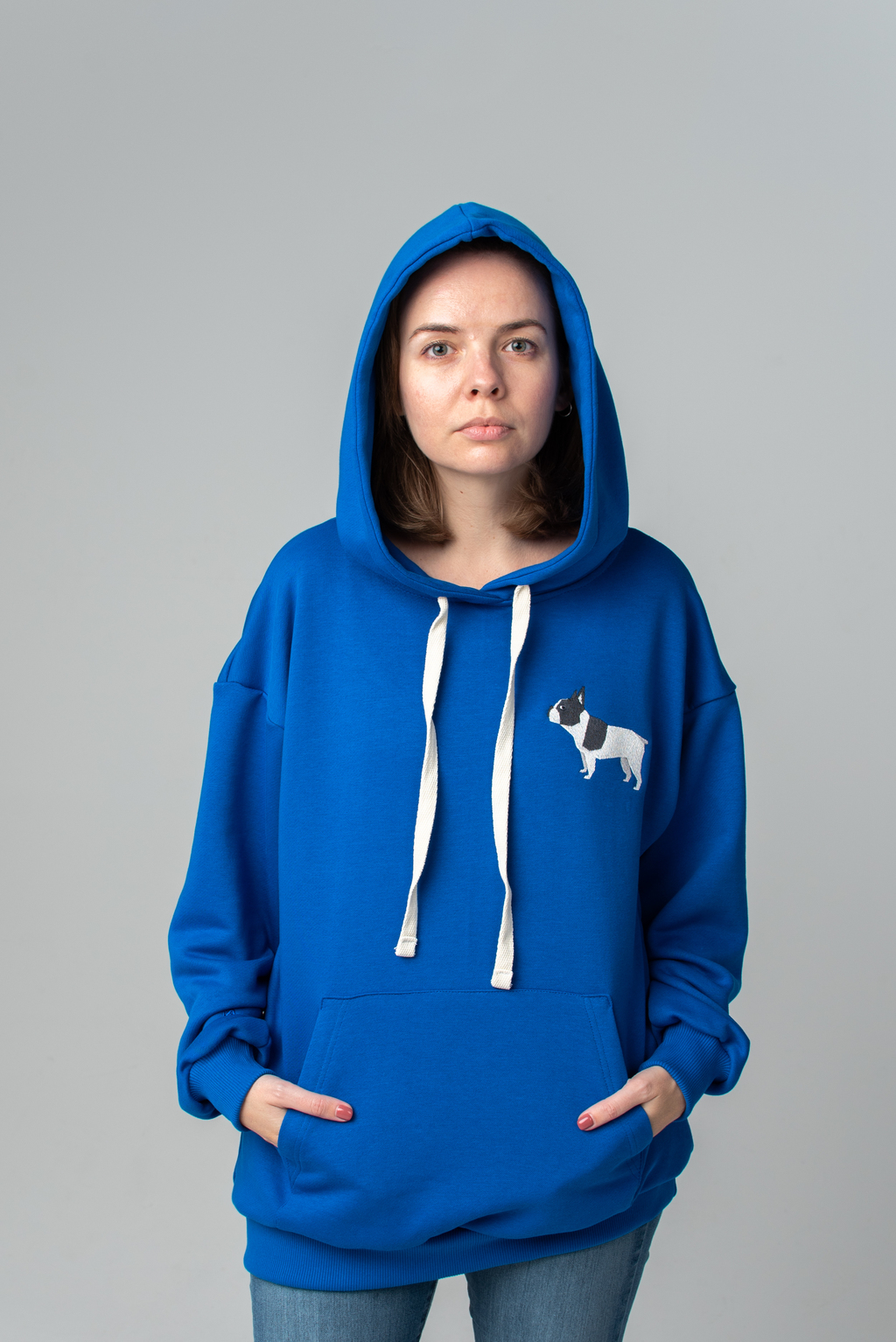 French bulldog ultramarine hoodie