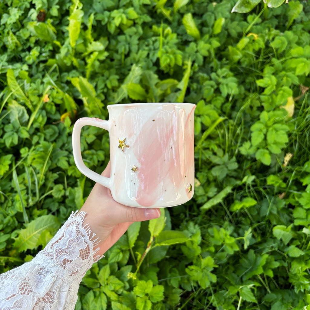 Кружка с золотыми звёздами