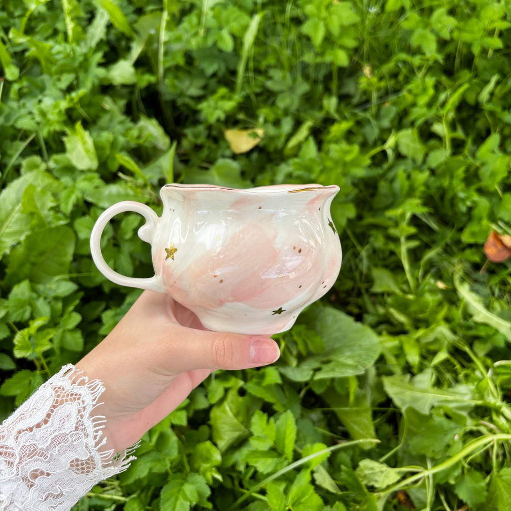 Кружка с золотыми звёздами