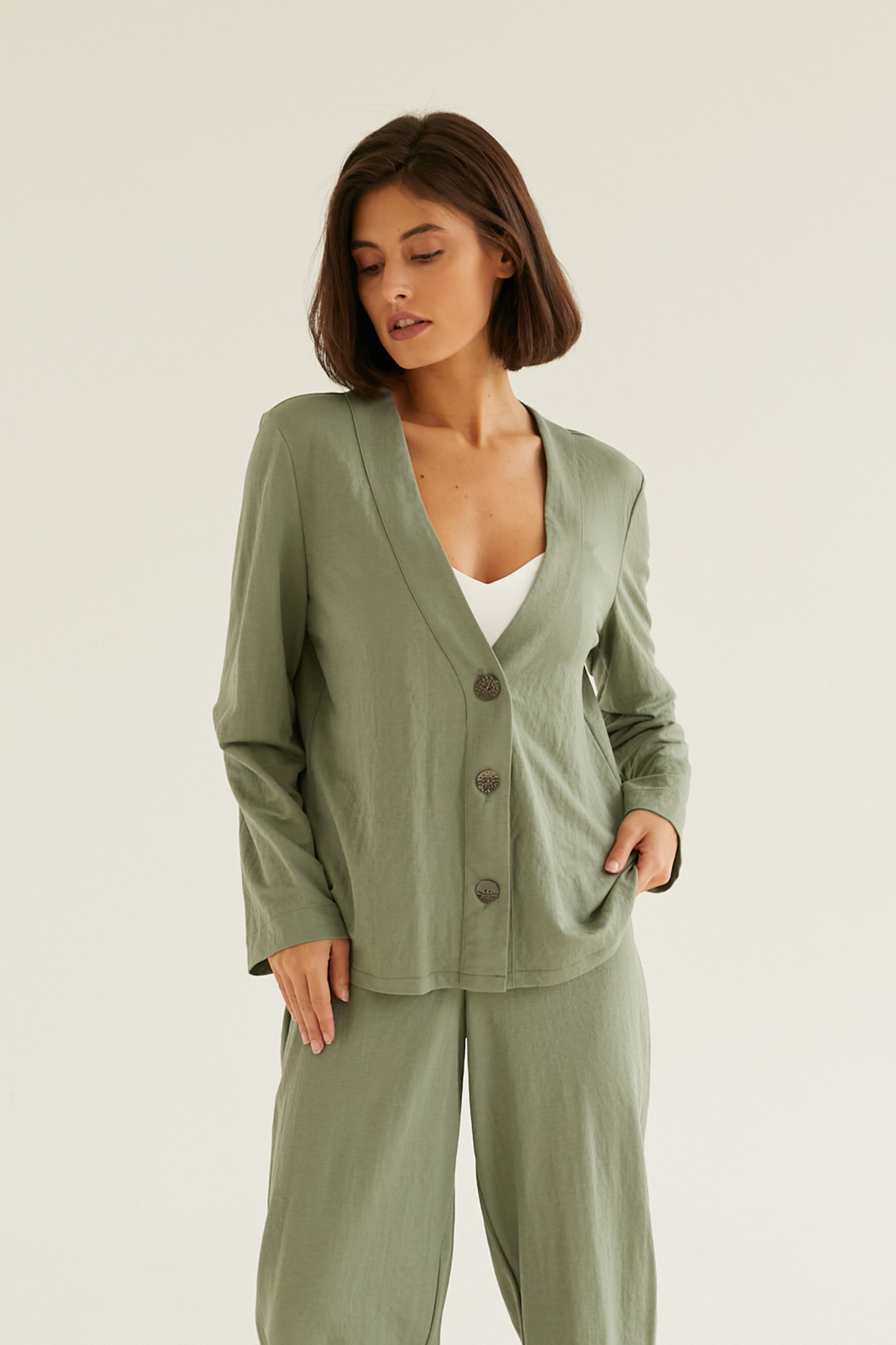 Костюм SIMONE зеленый OLIVE