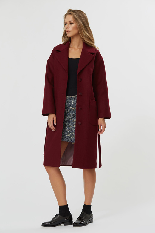 Пальто Oversize Bordeaux