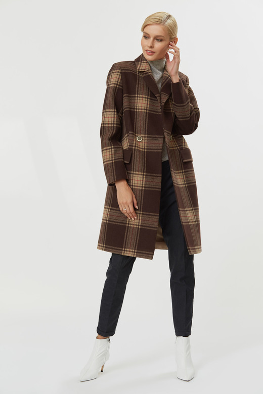 Пальто Petite Brown Plaid