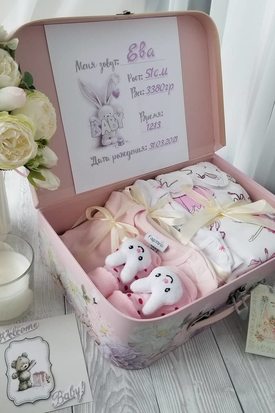 Бэби-бокс для девочки "Зайчики"