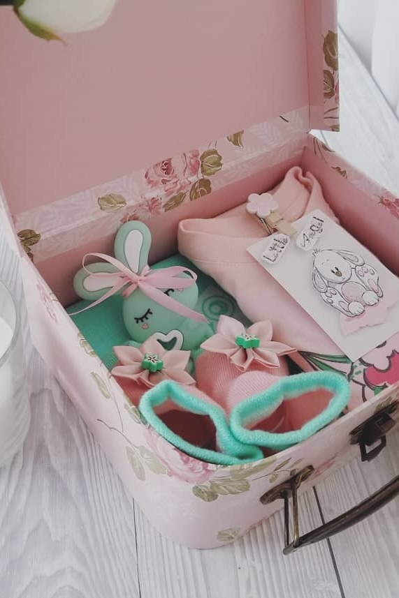 Бэби-бокс "Мятно-розовый"
