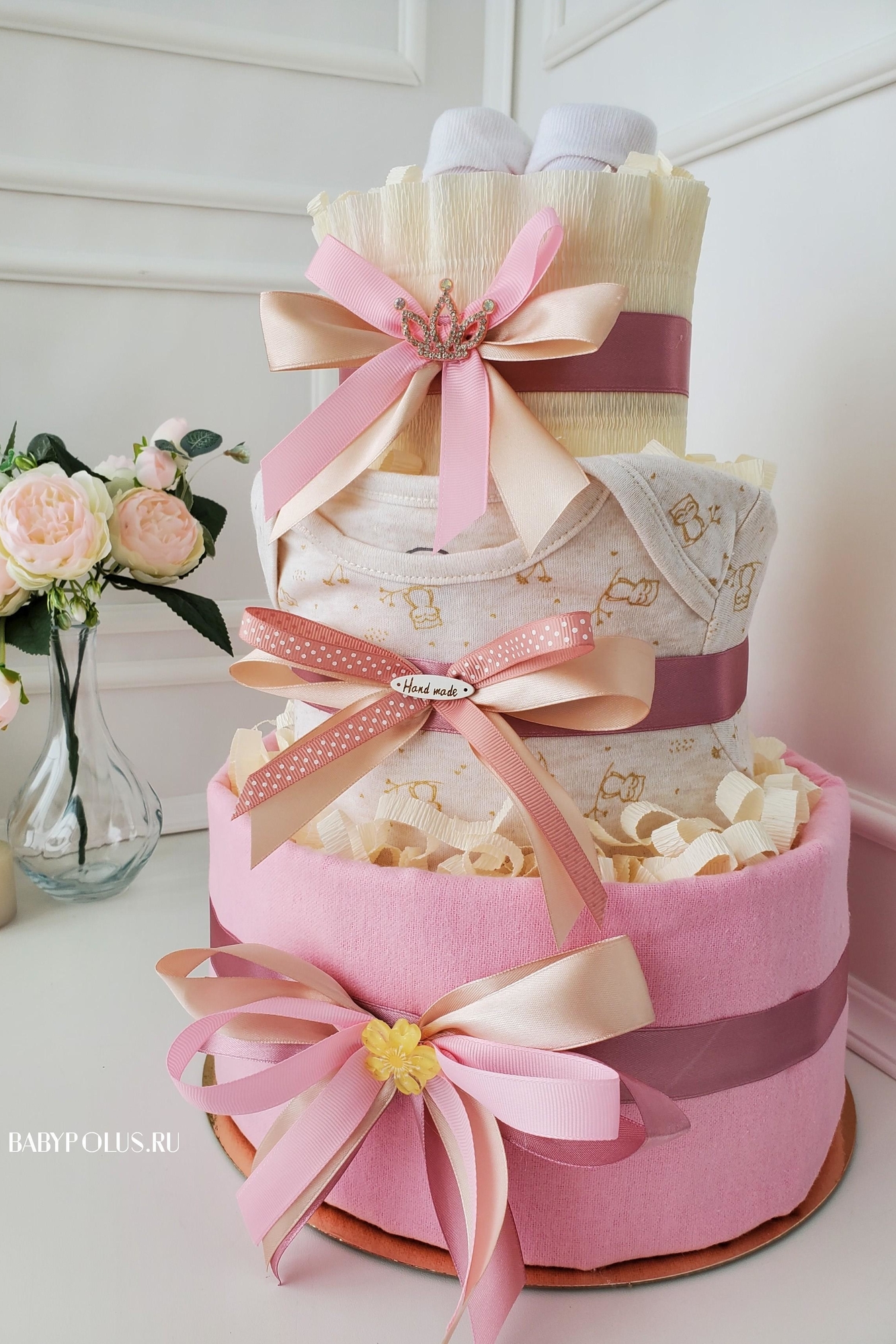 Торт из подгузников памперсов для девочки "Миллениум+"
