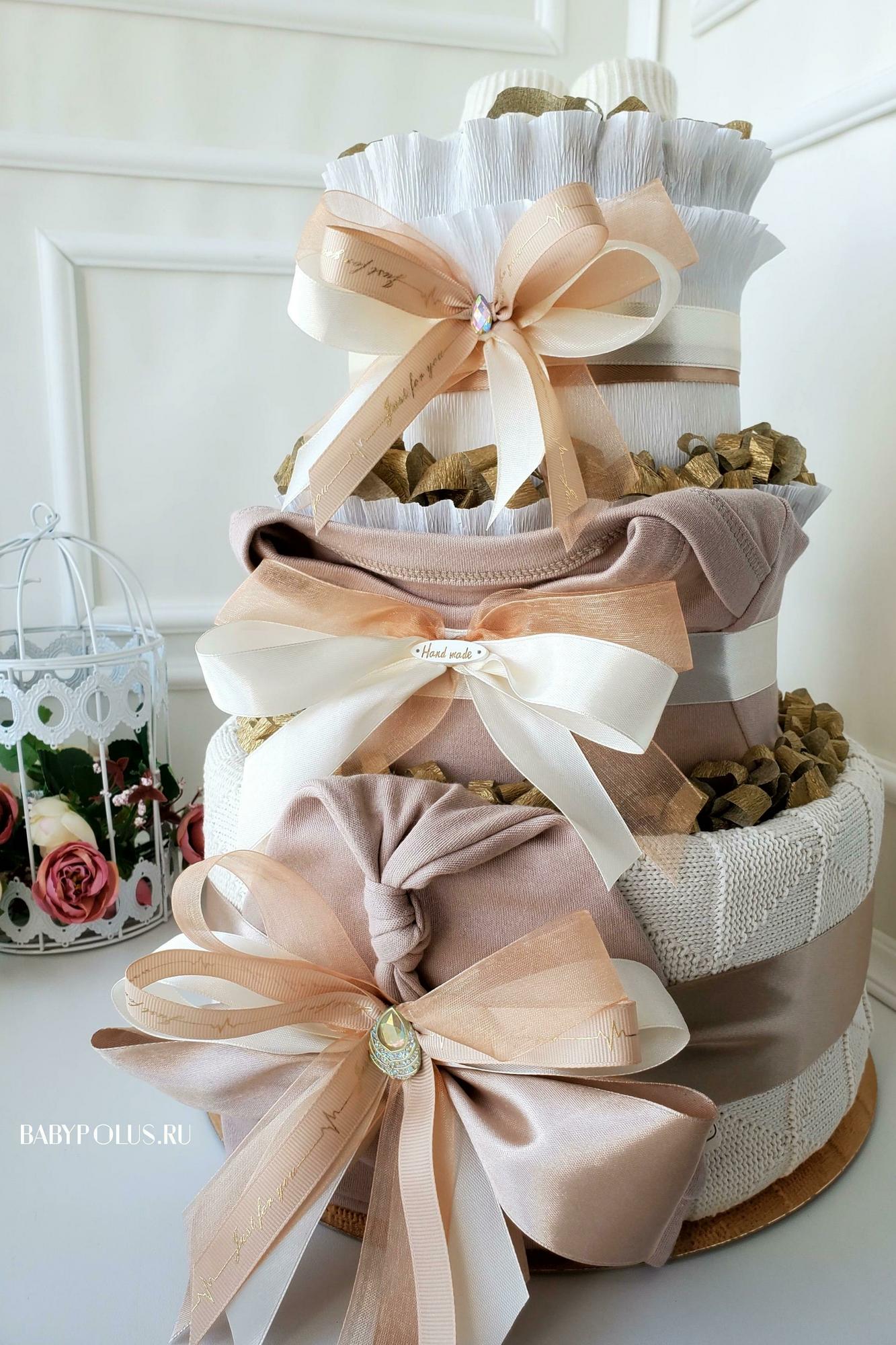 Торт из памперсов универсальный "Какао"