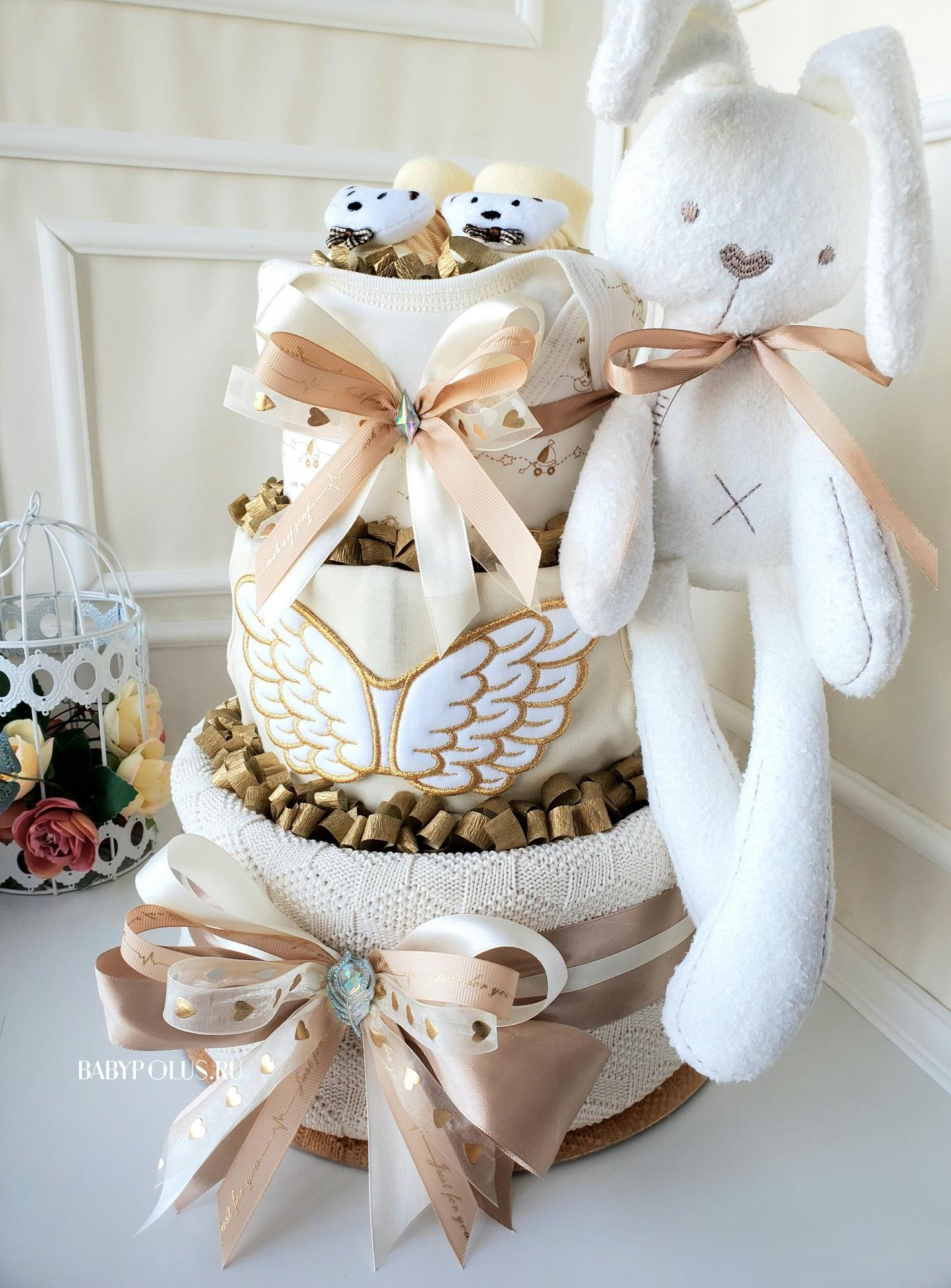 Торт из памперсов "Ангел"