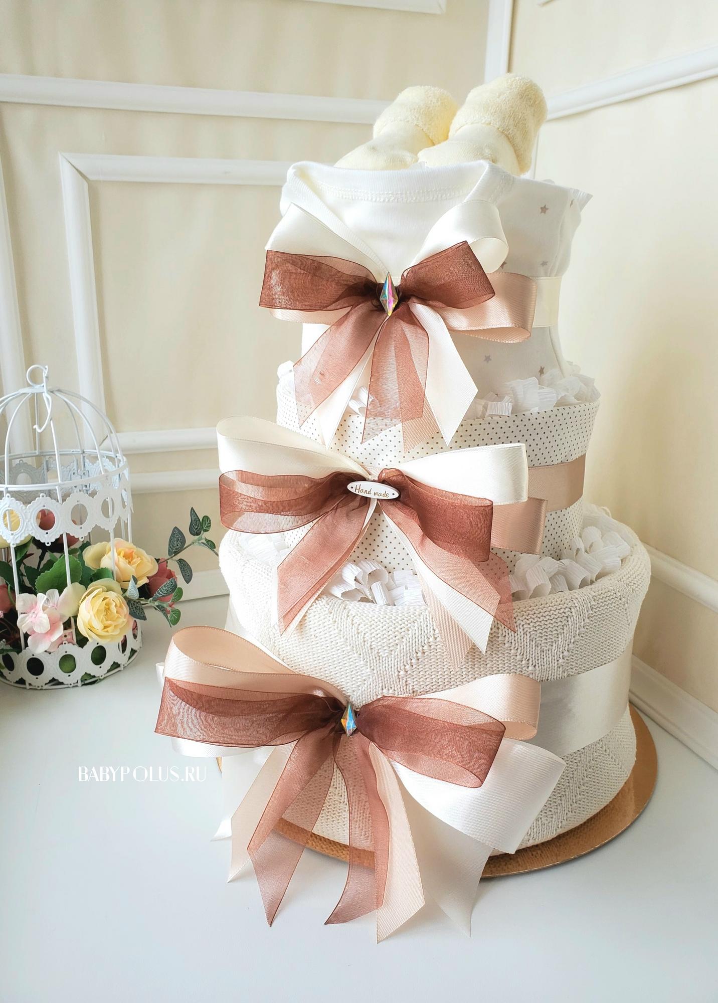 Торт из памперсов универсальный "Кофе"